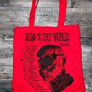 Blackbear Red Graphic Tote Bag